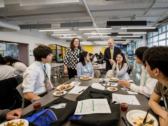 Students at a table